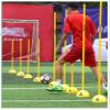 SRNSAEB 1m/ 1.2m/ 1.5m Tall Agility Training Poles, Highly Visible Stable Soccer Training Equipment with Removable Water and Sand Injection Base for Football Field (Color : Yellow-6, Size : 1m/3.3ft) view 2