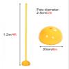 SRNSAEB 1m/ 1.2m/ 1.5m Tall Agility Training Poles, Highly Visible Stable Soccer Training Equipment with Removable Water and Sand Injection Base for Football Field (Color : Yellow-5, Size : 1.2m/4ft) view 4