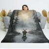 CAPITUNEISKINEPA Multi-Adventure Blanket - Superb Fishing and Hunting Gifts, Extraordinary Hunting Novelty Gifts - Fishing Solves Most of My Problem Hunting Solves The Rest 60" x 80" view 3
