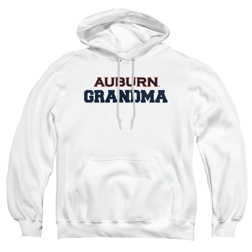 Auburn University Official Grandma Unisex Adult Pull-Over Hoodie, White, Medium