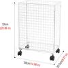 KIZMIQ Narrow Yoga Mat Storage Cart for Small Space, White Rolling Foam Roller Holder with Wheels, Sports Equipment Display Rack Floor Stand view 3