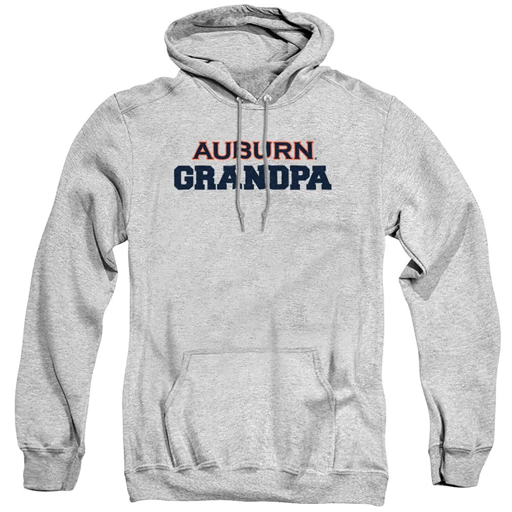 Auburn University Official Grandpa Unisex Adult Pull-Over Hoodie, Athletic Heather, 2X-Large