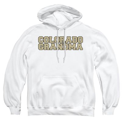 University of Colorado Official Grandma Unisex Adult Pull-Over Hoodie, White, Small
