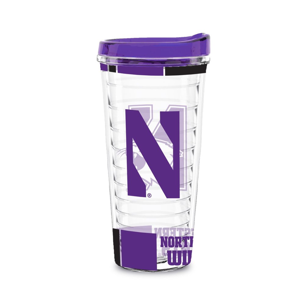 Rico Industries NCAA Northwestern Wildcats Double Wall 20oz Tritan Tumbler