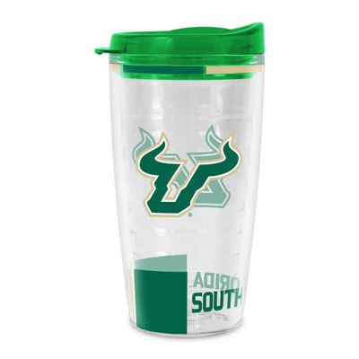 Rico Industries NCAA South Florida Bulls - USF Double Wall 16oz Tritan Tumbler