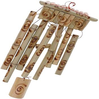 CIRCIR Bamboo Wind Chime Pendant Handmade Ornament Bamboo Wind Chimes for Outdoor and Indoor Wooden Wind Chime for Terrace Garden Interior Decoration Relaxation Memorial (Color : #1, Size : #1)