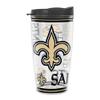 Rico Industries NFL Football New Orleans Saints Double Wall 16oz Tritan Tumbler view 1