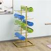 KIZMIQ Floor-Standing Double-Side Yoga Mat Rack Large Capacity, Commercial 5 Tier Metal Exercise Mats Organizer Storage, Gym Studio Home Gym (Color : Gold) view 2