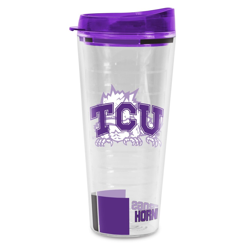 Rico Industries NCAA TCU Horned Frogs Double Wall 20oz Tritan Tumbler