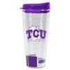 Rico Industries NCAA TCU Horned Frogs Double Wall 20oz Tritan Tumbler view 1