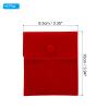 PATIKIL 10x8.5cm Jewelry Pouches with Snap Button, 6 Pack Velvet Jewelry Pouches Portable Soft Storage for Necklace Bracelet Earring Watch Rings Brooch, Red view 2