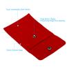 PATIKIL 10x8.5cm Jewelry Pouches with Snap Button, 6 Pack Velvet Jewelry Pouches Portable Soft Storage for Necklace Bracelet Earring Watch Rings Brooch, Red view 3