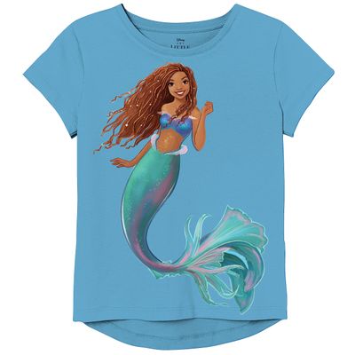 Disney The Little Mermaid Movie Ariel Short Sleeve T-Shirt Turquoise