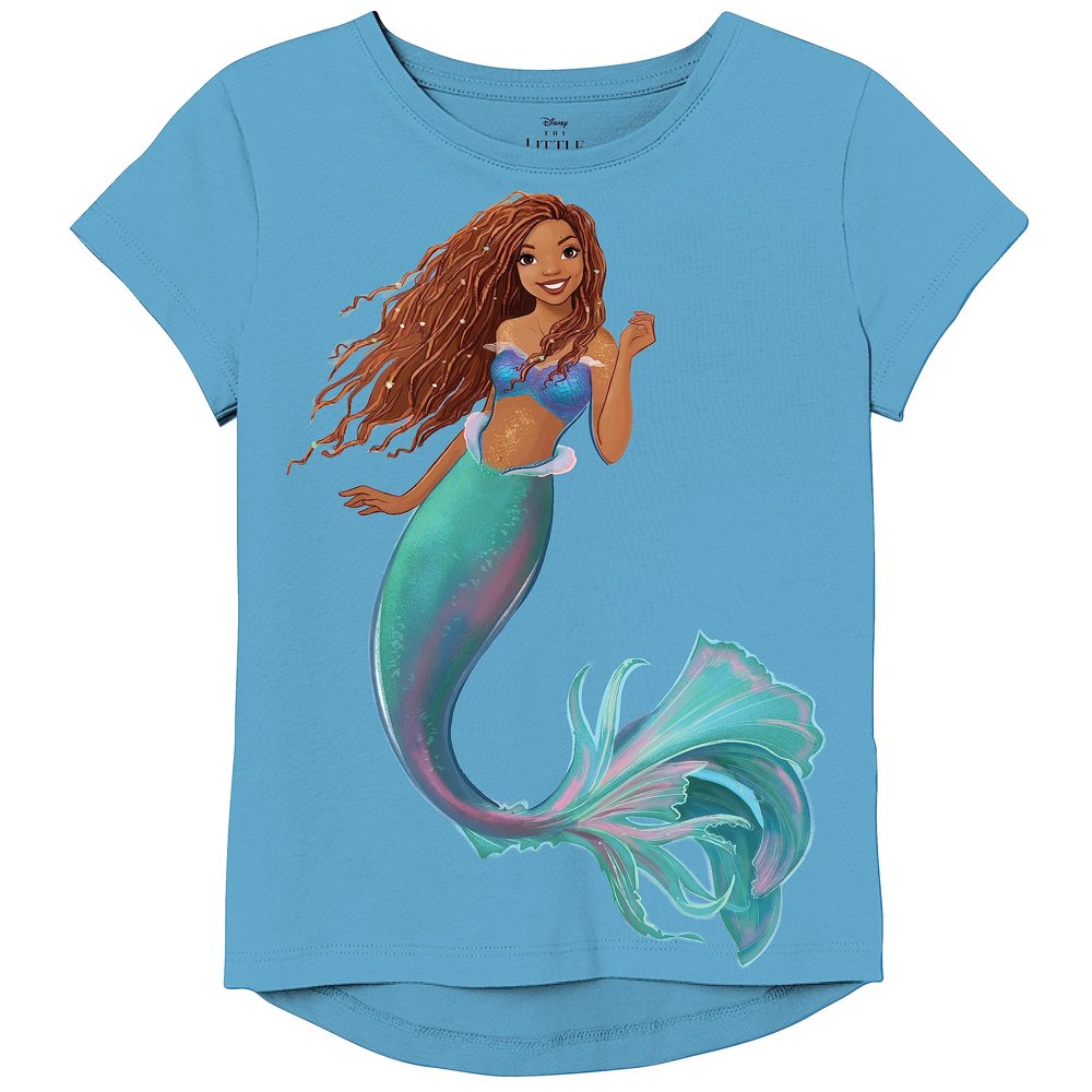 Disney The Little Mermaid Movie Ariel Short Sleeve T-Shirt Turquoise