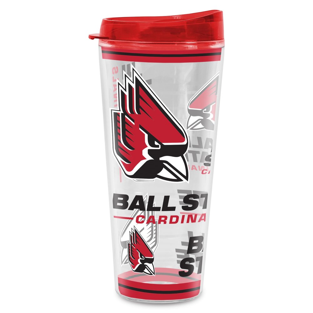 Rico Industries NCAA Ball State Cardinals Double Wall 20oz Tritan Tumbler