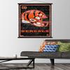 Trends International NFL Cincinnati Bengals - Neon Helmet 23 Wall Poster, 22.37" x 34.00", Print and Black Hanger Bundle view 2