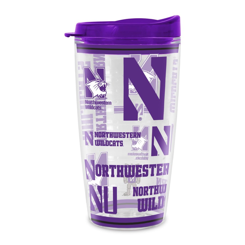 Rico Industries NCAA Northwestern Wildcats Double Wall 20oz Tritan Tumbler