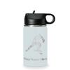 LaserGram Personalized Water Bottle, Hockey Player Man, Stainless Steel Double Wall Vacuum Insulated with Flip Top Straw, Custom Engraved Gift (12oz / 335ml Light Blue) view 1