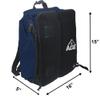 Blue Cornhole Backpack with ACE Patch | Holds Up to Six Cornhole Bag Sets (Up to 24 Bags) | Includes 2 Side Pockets, 2 Phone Holders, 2 Straps, Headphone Passthrough Ports view 2