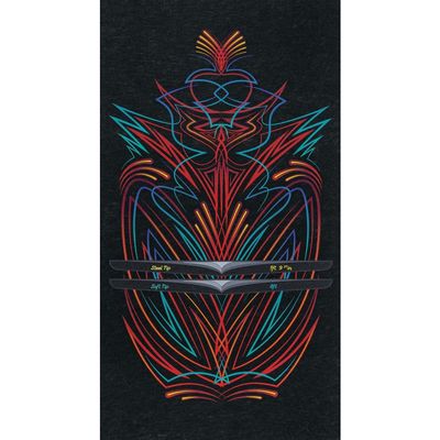 PIG Color Burst Design Self-Sticking Dart Mat  Official Soft & Steel Tip Throwlines - Black  3 x 10  PM70146