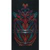 PIG Color Burst Design Self-Sticking Dart Mat  Official Soft & Steel Tip Throwlines - Black  3 x 10  PM70146 view 1
