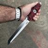 Hoffner Beast Fixed Blade. Camping, Hunting, Bushcraft, Survival Knife - 7 Inch Full Tang 440C SS 3/8 Inch Thick Tanto Blade - HRC 56-58 - 12 Inch Overall - Select Grip / Blade Color view 4