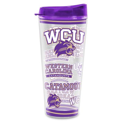 Rico Industries NCAA Western Carolina Catamounts Double Wall 16oz Tritan Tumbler