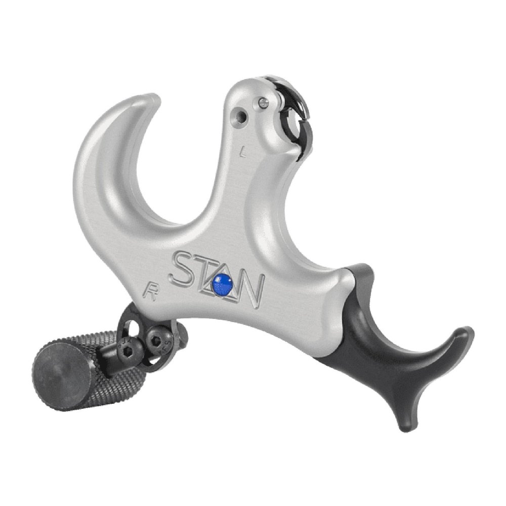 Stan OnneX Resistance Archery Release Ergonomic 3 & 4 Finger Grip, Universal Handle Platform, Crisp Searing System, Trainer Lock, Modular Fit, Echo Grey, M