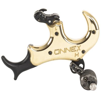Stan OnneX Hinge Archery Release Micro-Adjustable Hinge with Draw Control, Click Options, and Modular Fit for 3 or 4 Fingers, Heavy Metal, M