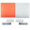 Cannon Sports Double First Base for Baseball Softball - Durable Molded Rubber In-Ground Base (30" x 15" x 3")  Orange White Double First Base with Non-Slip Top for Enhanced Grip and Player Safety