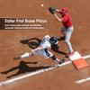 Cannon Sports Double First Base for Baseball Softball - Durable Molded Rubber In-Ground Base (30" x 15" x 3")  Orange White Double First Base with Non-Slip Top for Enhanced Grip and Player Safety view 3
