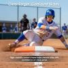 Cannon Sports Double First Base for Baseball Softball - Durable Molded Rubber In-Ground Base (30" x 15" x 3")  Orange White Double First Base with Non-Slip Top for Enhanced Grip and Player Safety view 4