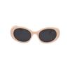 I-SEA Women's Camilla Polarized Sunglasses - Retro Oval Sunglasses, Womens Sunglasses with Scratch-Resistant Lenses, Trendy Sunglasses with Polycarbonate Frame - Cream Frame, Smoke Polarized Lens view 1