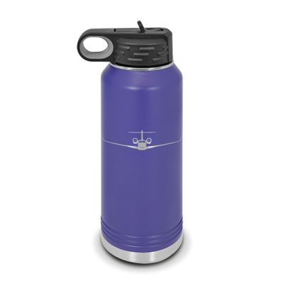 RDW Citation X Water Bottle 32 oz - Laser Engraved w/Flip Top Removable Straw - Polar Camel - Stainless Steel - Vacuum Insulated - Double Walled - Drinkware Bottles - Business Jet - Purple