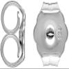 14K White Gold Plated 925 Sterling Silver Post Cubic Zirconia Stud Earrings With Simulated Emerald Stone 3 Carat Total Weight view 4