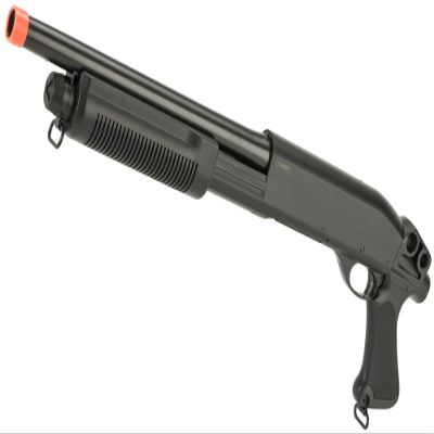 Evike Airsoft - CYMA Standard M870 3-Round Burst Multi-Airsoft Shotshell Loading Airsoft Shotgun (Model: Airsoft Pistol Handle) - (PID: 63534)
