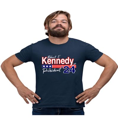 5X-Large Navy Blue Mens Robert F Kennedy Jr. for President 2024 T-Shirt