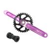 170mm Mountain Bikes Crankset Aluminum Alloy Hollow Integrated Crank GXP 3 Direct Mount Single Chainring 32T34T36T38T CNC Cutting With Bottom Bracket Purple/Red/Black ( Color : Purple , Size : 32T ) view 1