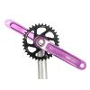 170mm Mountain Bikes Crankset Aluminum Alloy Hollow Integrated Crank GXP 3 Direct Mount Single Chainring 32T34T36T38T CNC Cutting With Bottom Bracket Purple/Red/Black ( Color : Purple , Size : 32T ) view 2