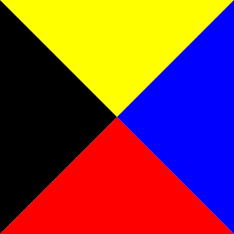 Y H M Z-International Maritime Signal Code Flag 4 x 6 Feet Exlan Bunting For Marine Ship Boat Communication Use