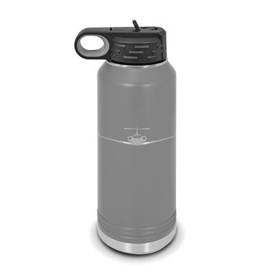 RDW Hawker 800XP Water Bottle 32 oz - Laser Engraved w/Flip Top Removable Straw - Polar Camel - Stainless Steel - Vacuum Insulated - Double Walled - Drinkware Bottles - 800 Aircraft - Gray