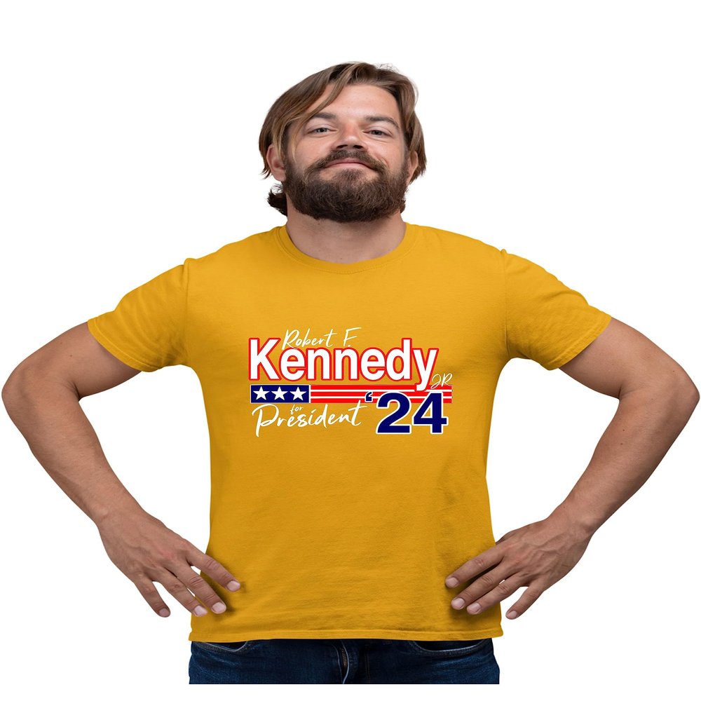 5X-Large Gold Mens Robert F Kennedy Jr. for President 2024 T-Shirt