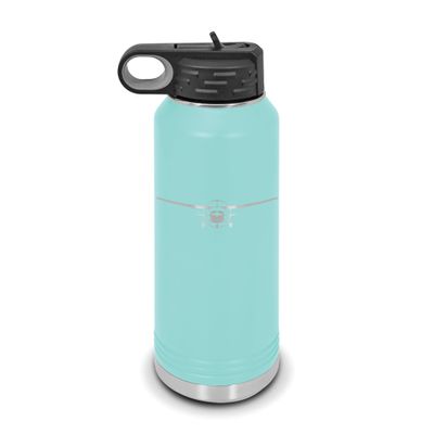 RDW 205 206 207 Water Bottle 32 oz - Laser Engraved w/Flip Top Removable Straw - Polar Camel - Stainless Steel - Vacuum Insulated - Double Walled - Drinkware Bottles - Airliner - Teal