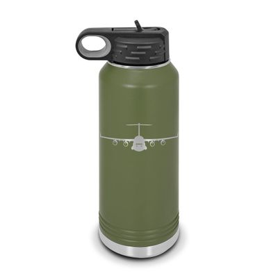 C-17 Globemaster III Water Bottle 32 oz - Laser Engraved w/ Flip Top Removable Straw - Polar Camel - Stainless Steel - Vacuum Insulated - Double Walled - Drinkware Bottles - c17 cargo aircraft - Olive