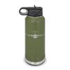 C-17 Globemaster III Water Bottle 32 oz - Laser Engraved w/ Flip Top Removable Straw - Polar Camel - Stainless Steel - Vacuum Insulated - Double Walled - Drinkware Bottles - c17 cargo aircraft - Olive view 1