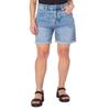 Earnest Sewn Womens Connie Cuffed Pleated Denim Shorts Blue 29, Emily view 1