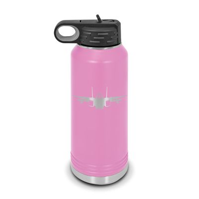 F-14 Tomcat Water Bottle 32 oz - Laser Engraved w/ Flip Top Removable Straw - Polar Camel - Stainless Steel - Vacuum Insulated - Double Walled - Drinkware Bottles - f14 fighter aircraft - Light Purple