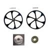 26 inch Aluminum Alloy Bicycle Mag Wheel 100 * 135mm & 22T Flywheel & 36T 6 Hole Sprocket Gas Motorized Bicycle Rim view 1