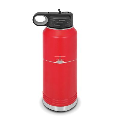 Hawker 800XP Water Bottle 32 oz - Laser Engraved w/Flip Top Removable Straw - Polar Camel - Stainless Steel - Vacuum Insulated - Double Walled - Drinkware Bottles - 800 Aircraft - Red