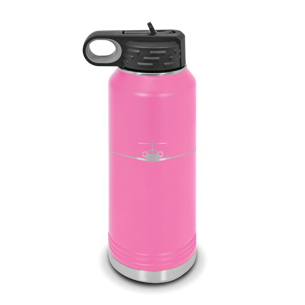RDW Hawker 800XP Water Bottle 32 oz - Laser Engraved w/Flip Top Removable Straw - Polar Camel - Stainless Steel - Vacuum Insulated - Double Walled - Drinkware Bottles - 800 Aircraft - Pink